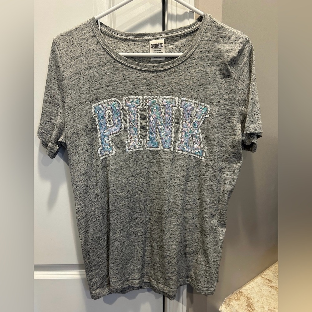 Victoria's Secret Pink Mermaid Bling Sequin Shirt Large